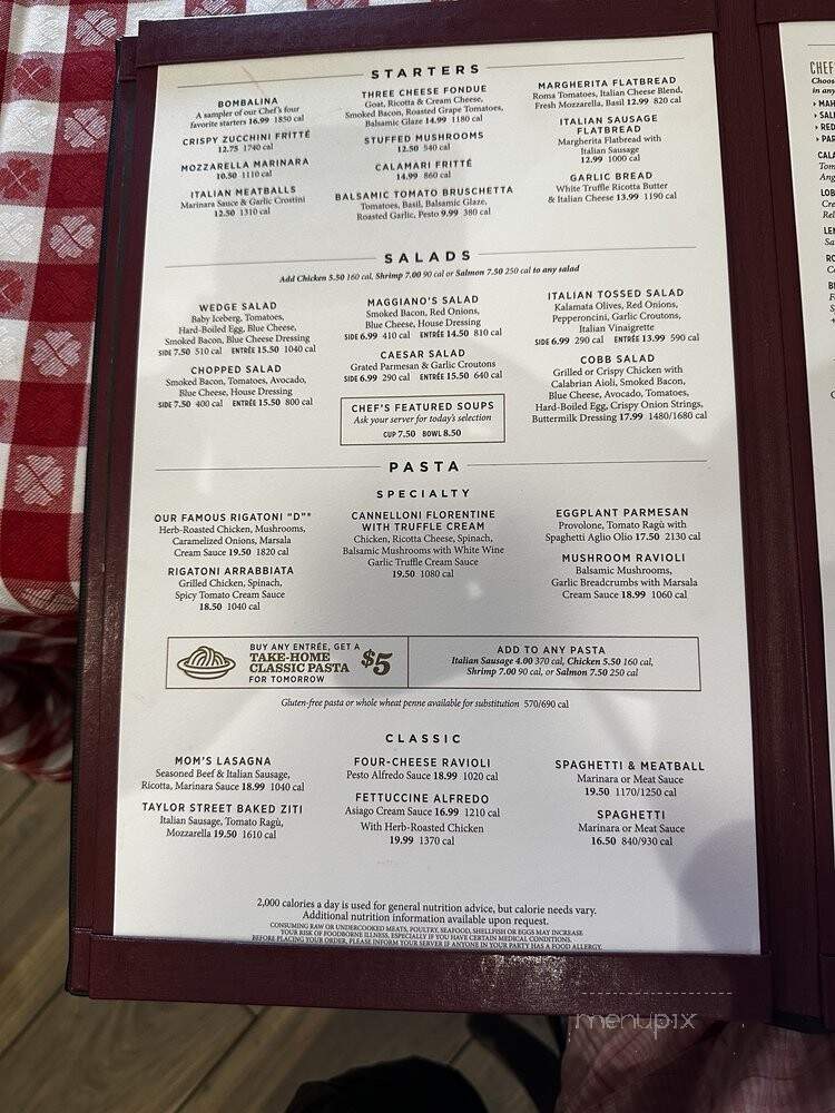 Maggiano's Little Italy - Dallas, TX menu_pic