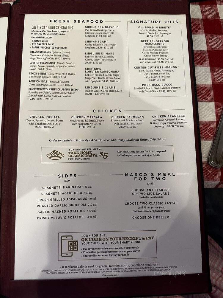 Maggiano's Little Italy - Dallas, TX menu_pic