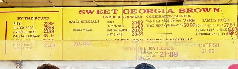 Sweet Georgia Brown Bar-B-Que - Dallas, TX menu_pic