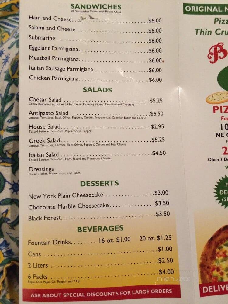 Brother's Pizza - Dallas, TX menu_pic