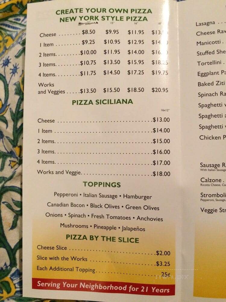 Brother's Pizza - Dallas, TX menu_pic