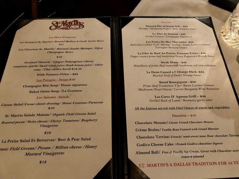 St Martins-Wine Bistro - Dallas, TX menu_pic