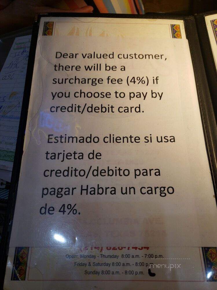 Mis Casuelaz - Dallas, TX menu_pic