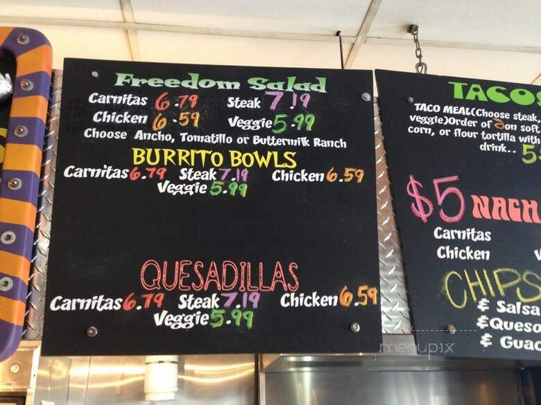Freebirds World Burrito - Dallas, TX menu_pic