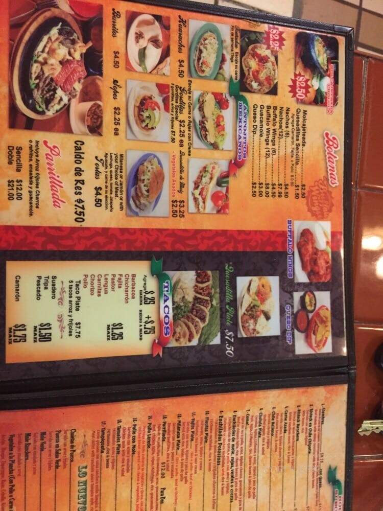 Taqueria Cholula - Dallas, TX menu_pic