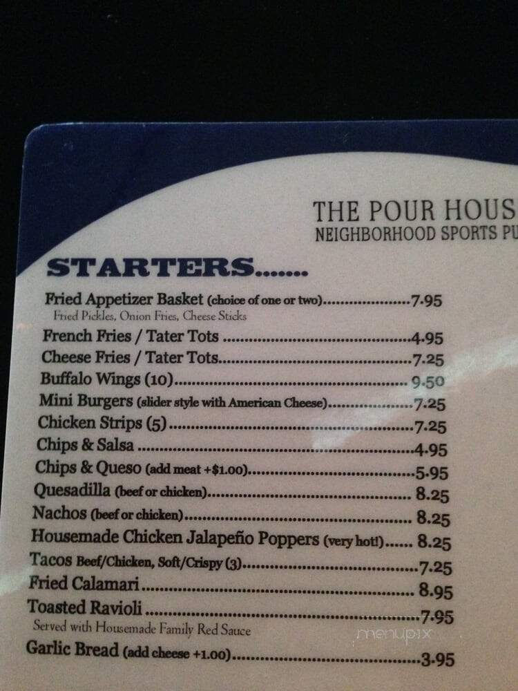 Pour House - Dallas, TX menu_pic