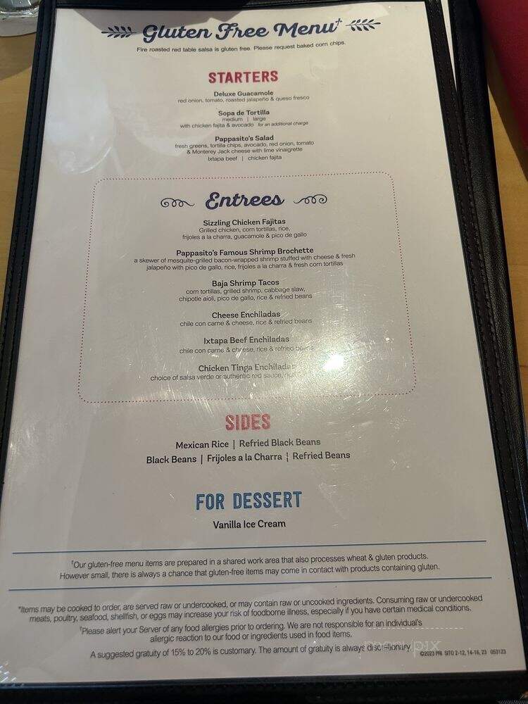 Pappasito's Cantina - Richardson, TX menu_pic
