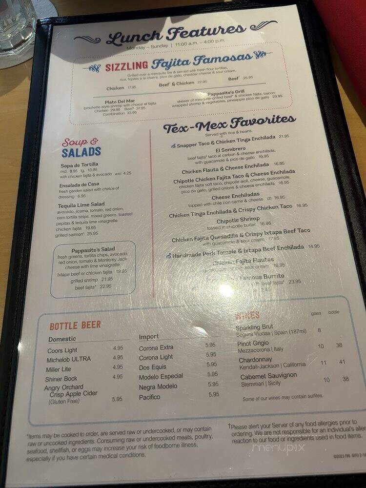Pappasito's Cantina - Richardson, TX menu_pic