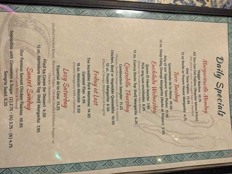El Norte Mexican Grill - Plano, TX menu_pic