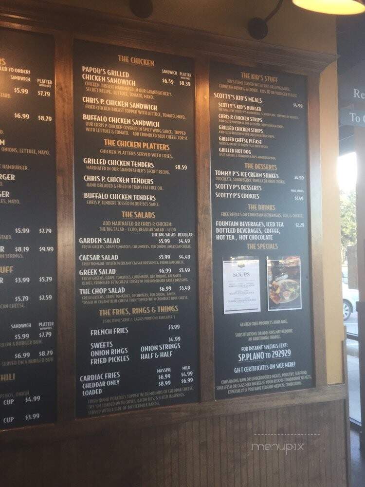 Scotty P's Hamburgers - Plano, TX menu_pic