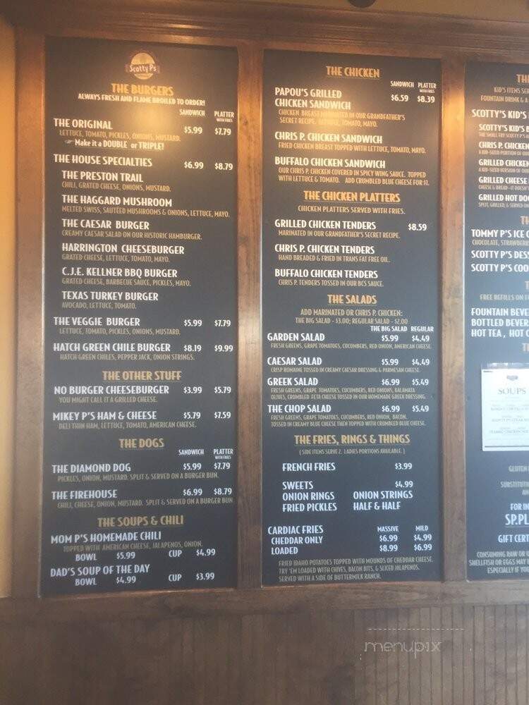 Scotty P's Hamburgers - Plano, TX menu_pic