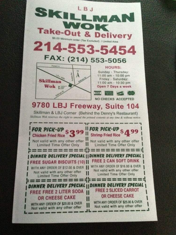 Skillman Wok - Dallas, TX menu_pic