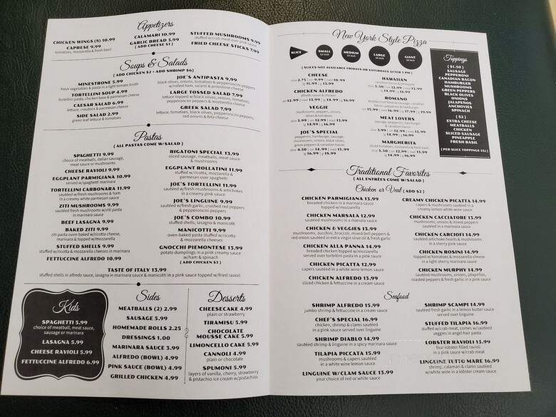 Joe's Pizza Pasta & Subs - Plano, TX menu_pic