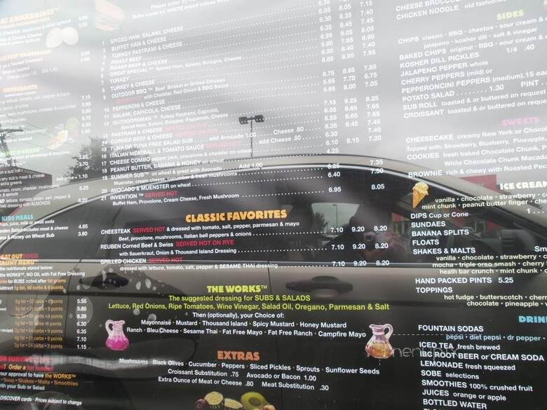 Great Outdoor Sub Shop - Richardson, TX menu_pic