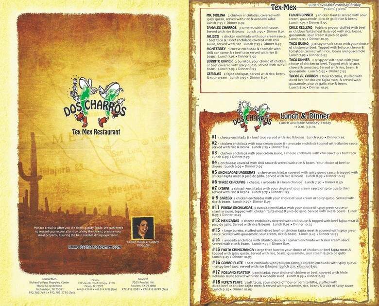 Dos Charros Restaurant - Plano, TX