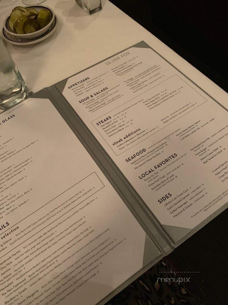 Silver Fox Steakhouse - Plano, TX menu_pic
