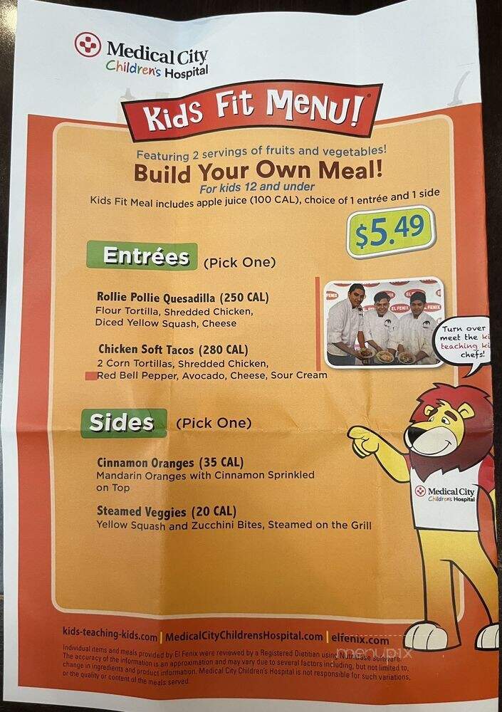 El Fenix Famous Mexican Restaurant - Plano, TX menu_pic