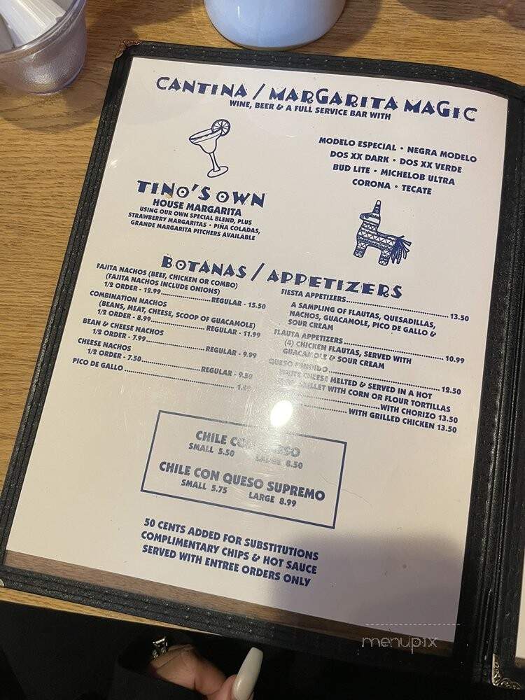 Tino's Too Mexican Restaurant - Plano, TX menu_pic
