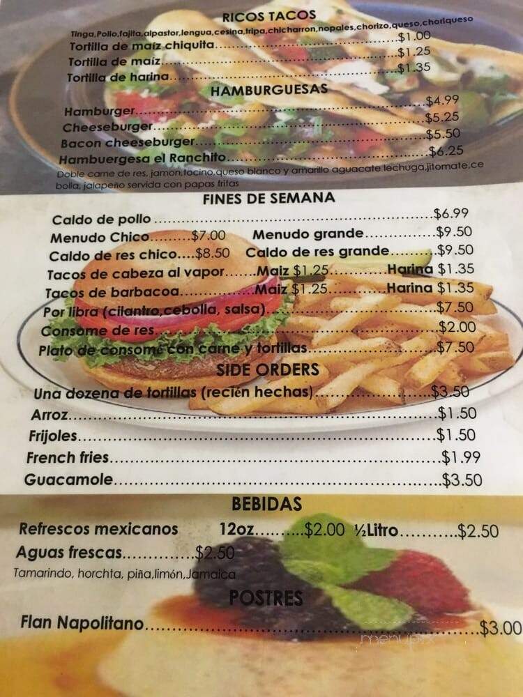 Tortas Y Tacos - Dallas, TX menu_pic