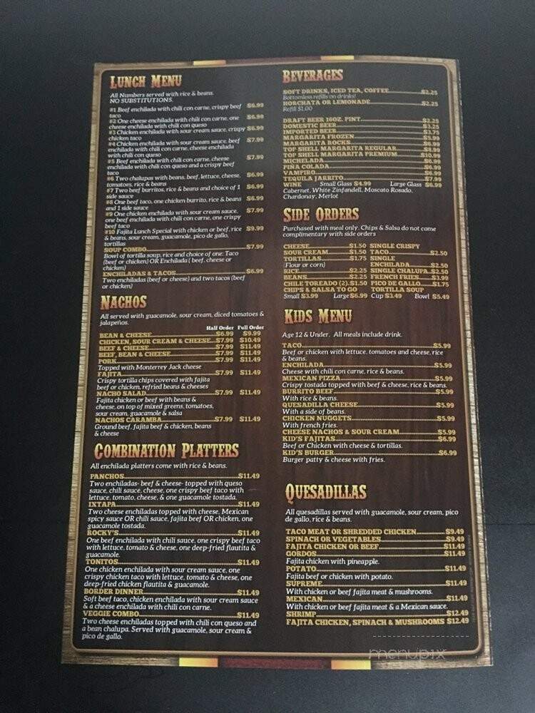 Chili Gorbos Mexican Cafe - Richardson, TX menu_pic