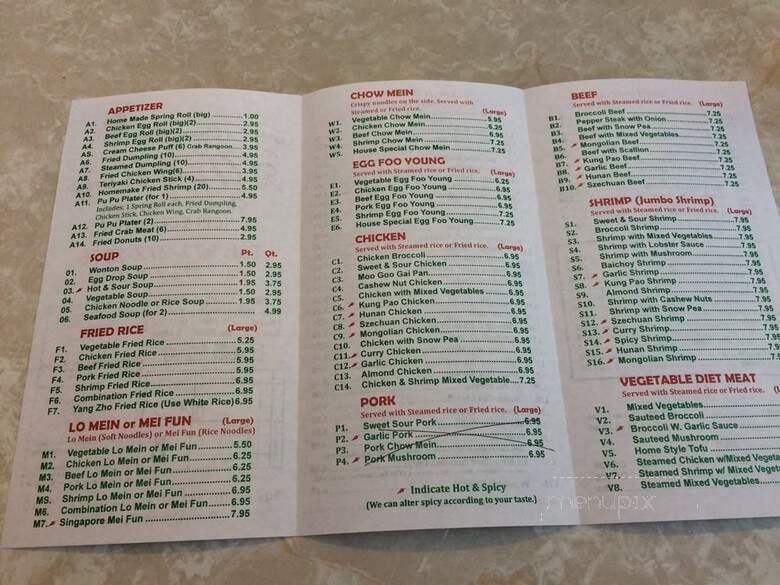 Uncle Wing Chinese Restaurant - Garland, TX menu_pic