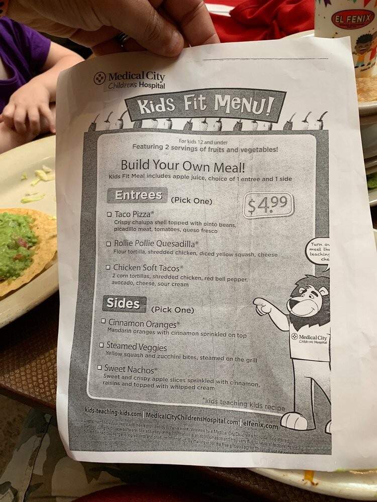 El Fenix Famous Mexican Restaurant - Mesquite, TX menu_pic