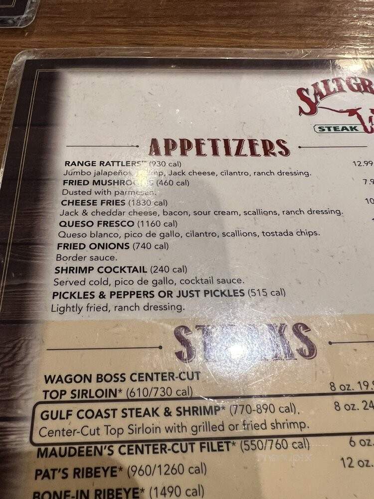 Saltgrass Steakhouse - Mesquite, TX menu_pic