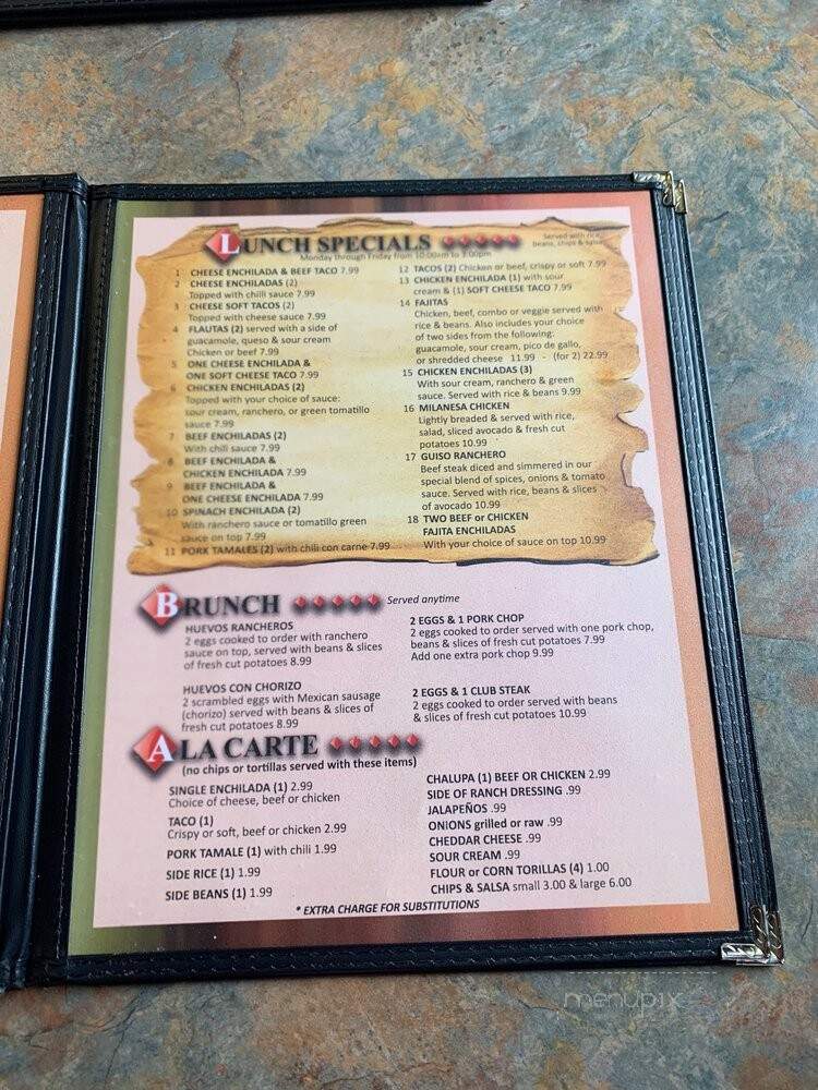 Martinez Restaurant - Mesquite, TX menu_pic
