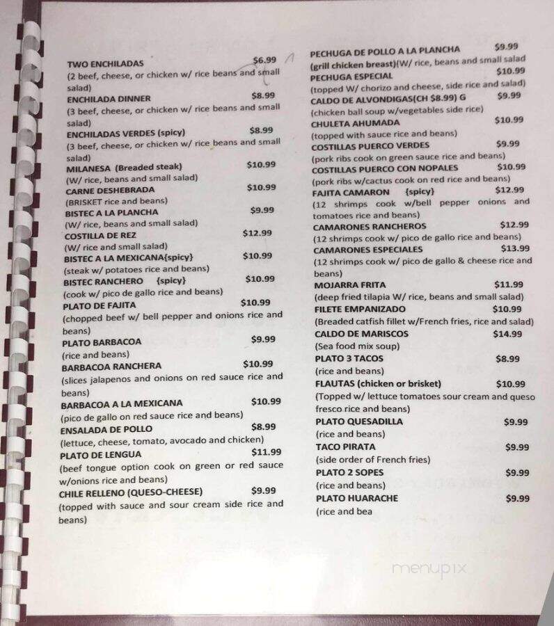 Angelica's Restaurant - Dallas, TX menu_pic