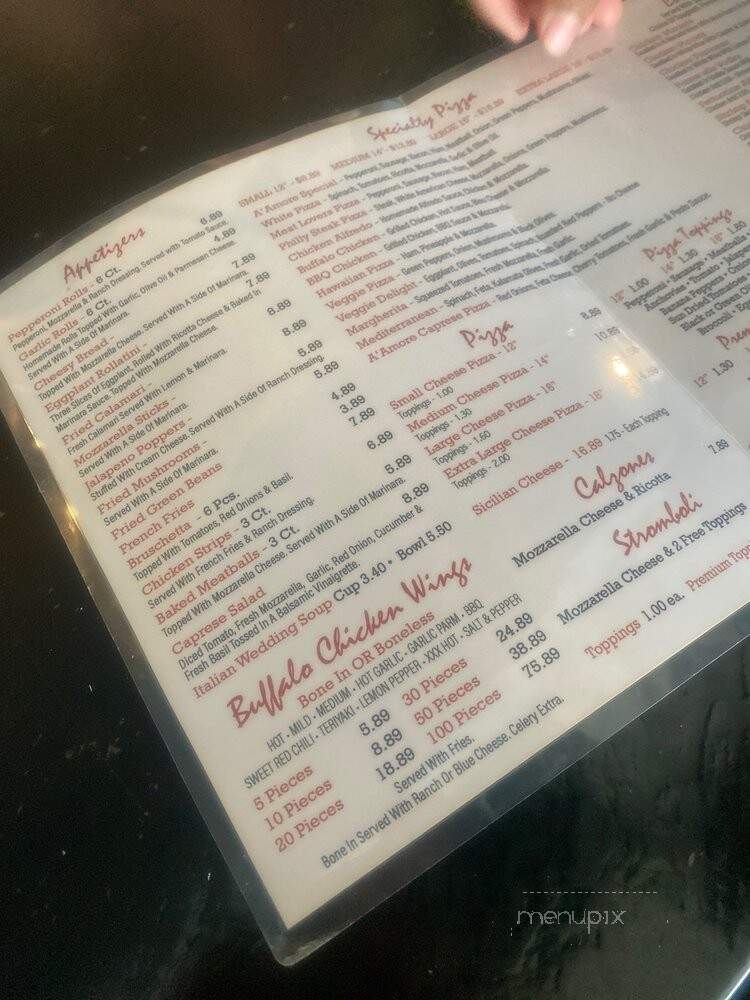 A'Amor'e Ny Style Pizzeria - Pinellas Park, FL menu_pic