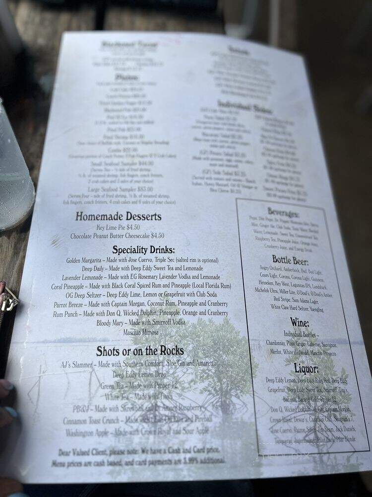 Alabama Jacks - Key Largo, FL menu_pic