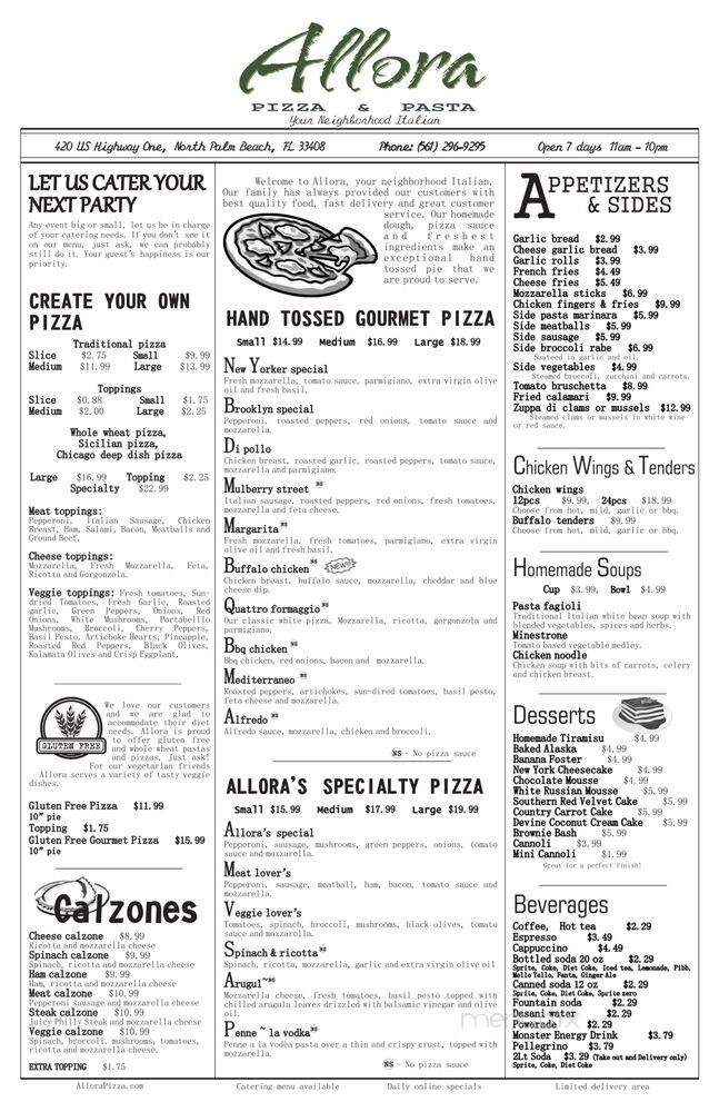 Allora Pizza & Pasta - North Palm Beach, FL