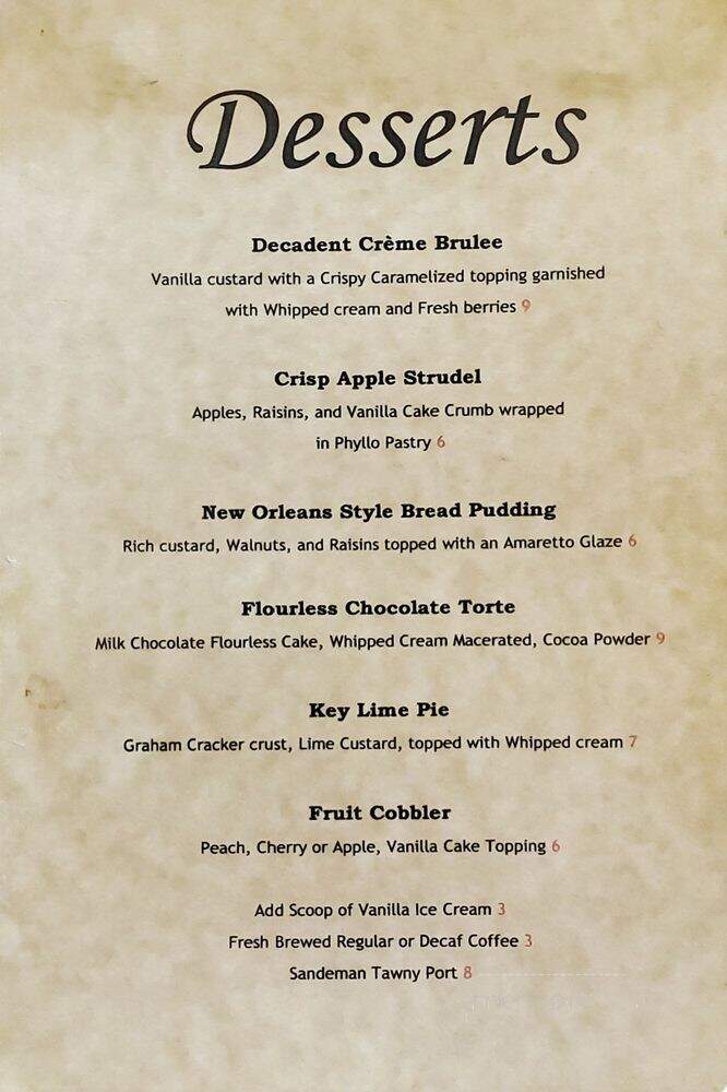 Alpine Steak House & Karl - Sarasota, FL menu_pic