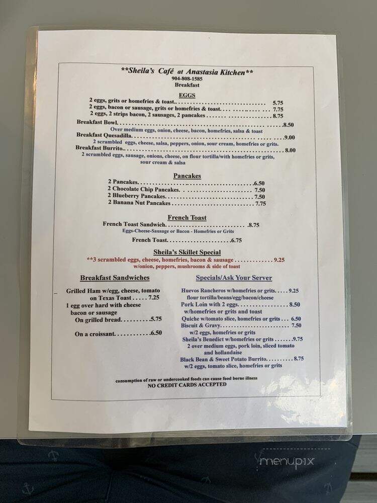 Anastasia Kitchen - St Augustine, FL menu_pic