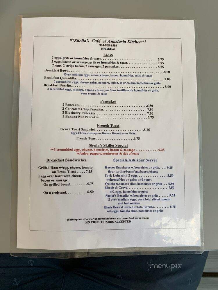 Anastasia Kitchen - St Augustine, FL menu_pic