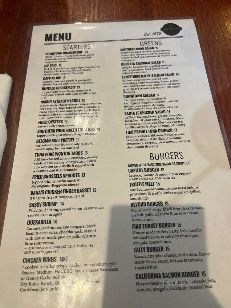 Andrew's 228 - Tallahassee, FL menu_pic