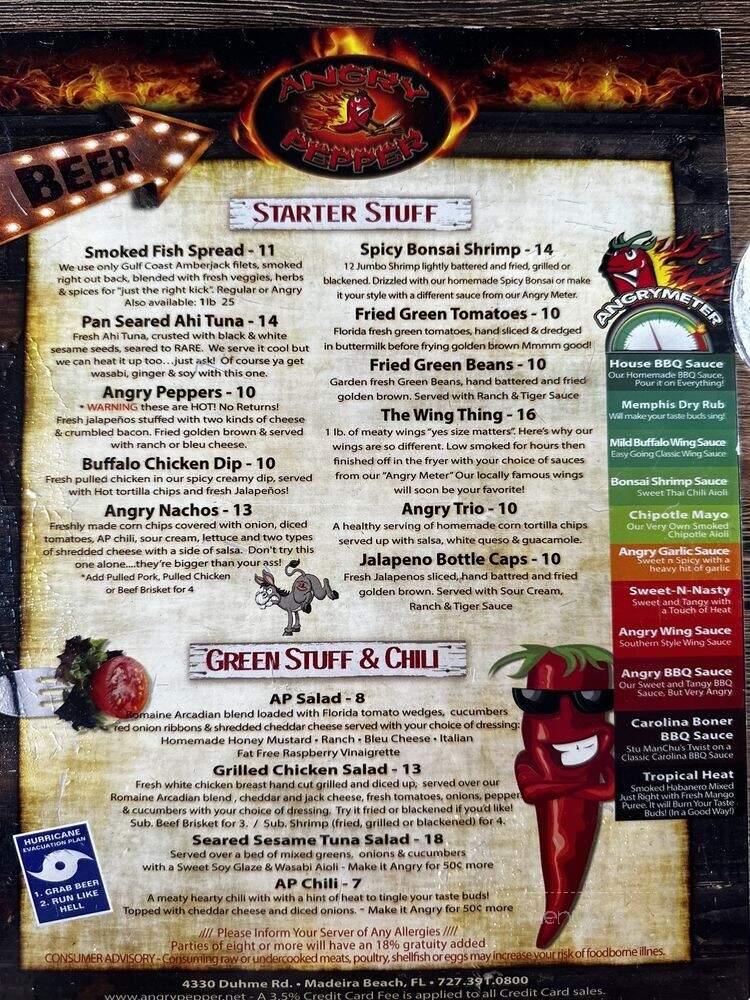 Angry Pepper - St Petersburg, FL menu_pic