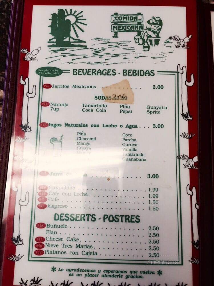 Antojitos Mexicanos - Fort Lauderdale, FL menu_pic