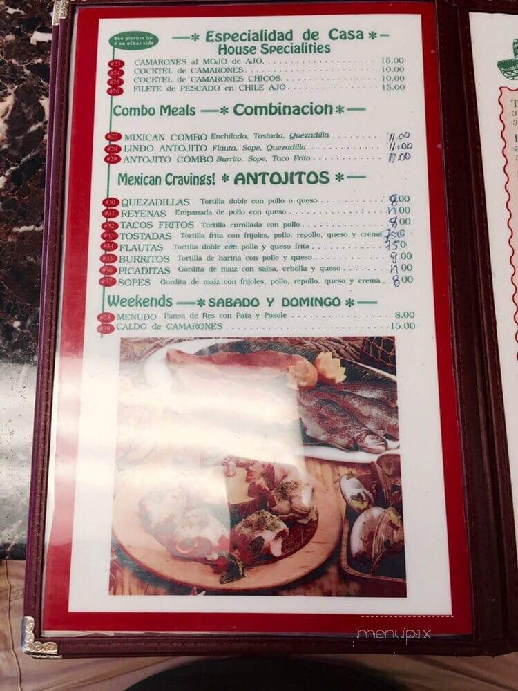 Antojitos Mexicanos - Fort Lauderdale, FL menu_pic