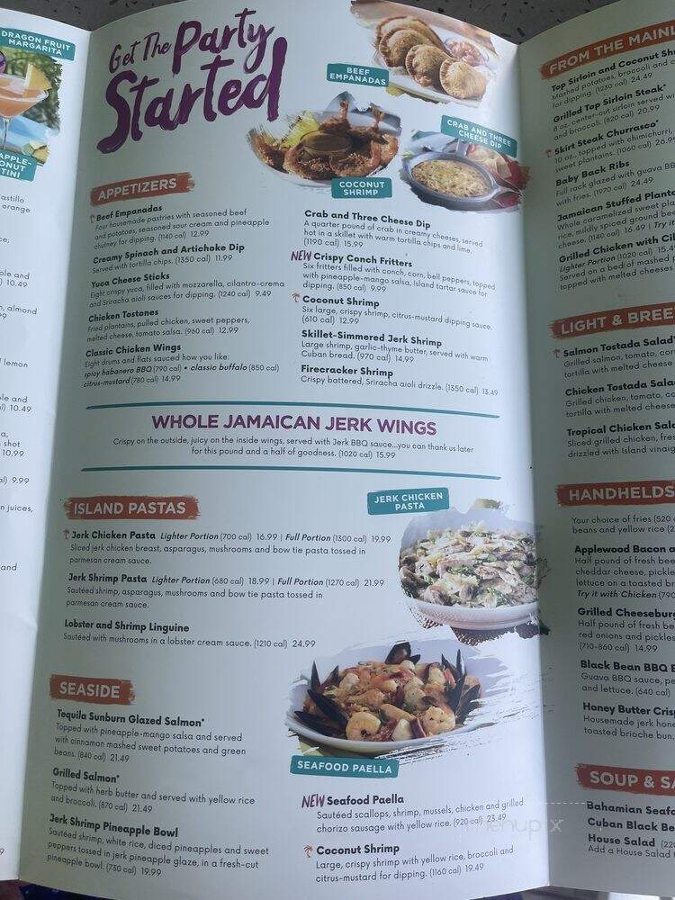 Bahama Breeze - Orlando, FL menu_pic