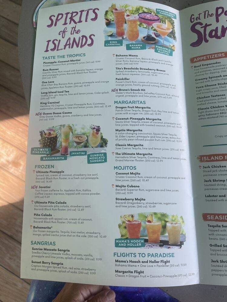 Bahama Breeze - Orlando, FL menu_pic