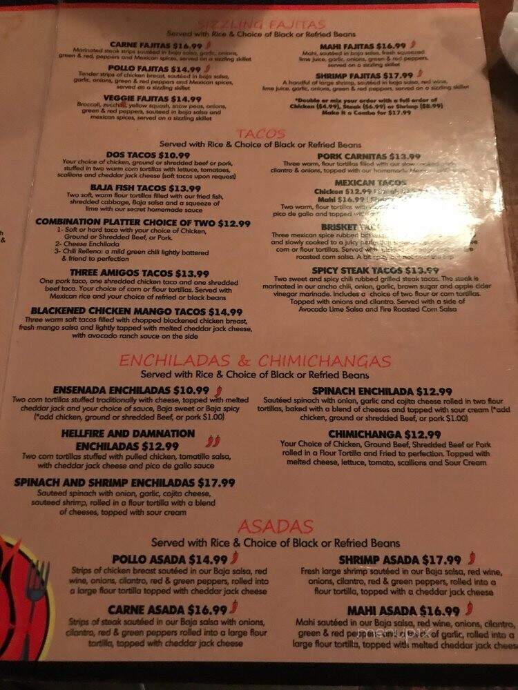 Baja Cafe Uno - Boca Raton, FL menu_pic