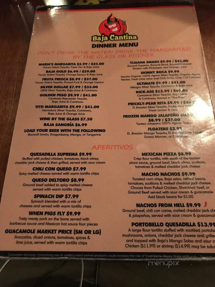 Baja Cafe Uno - Boca Raton, FL menu_pic