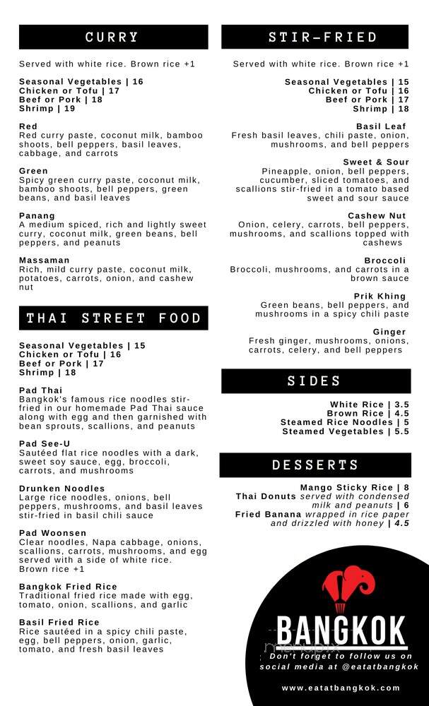 Bangkok Thai Restaurant - Fort Myers, FL menu_pic