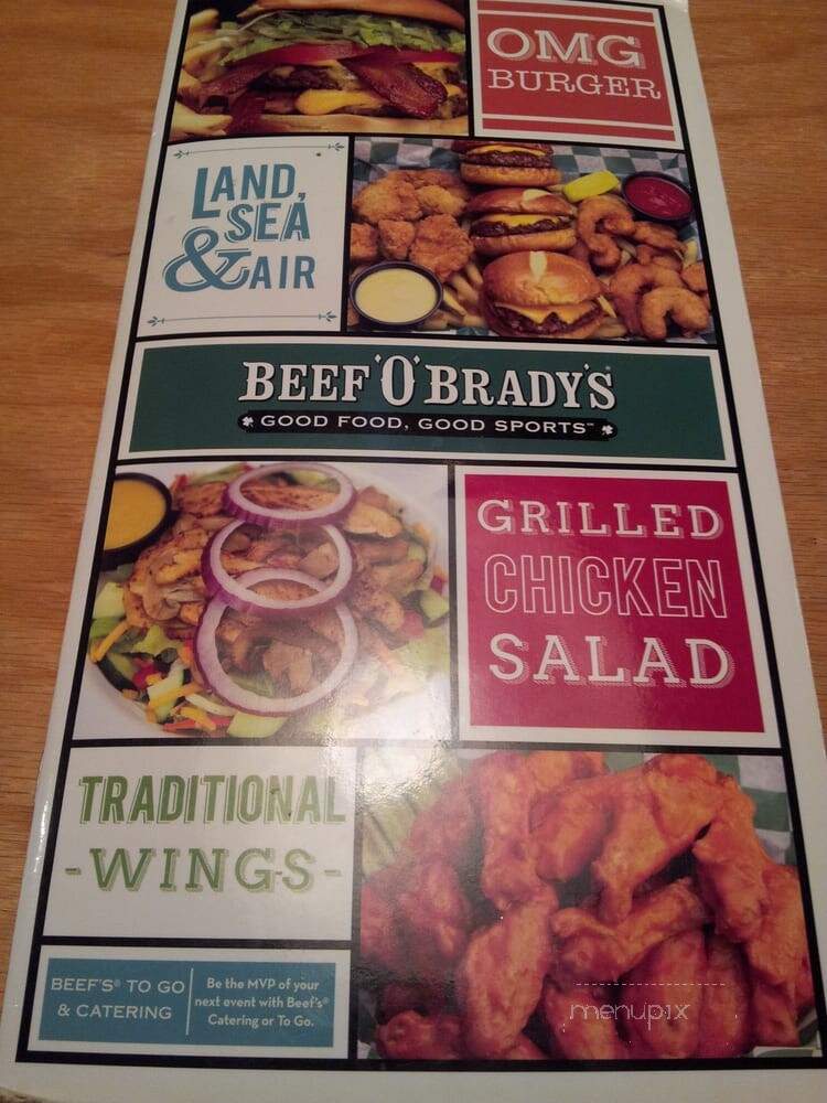 Beef O'Brady's - Valrico, FL menu_pic