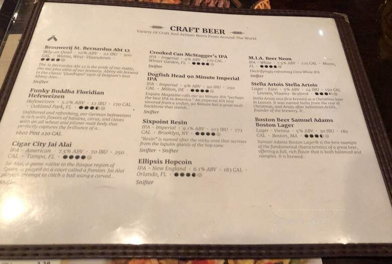 Beef O'Brady's - Apopka, FL menu_pic