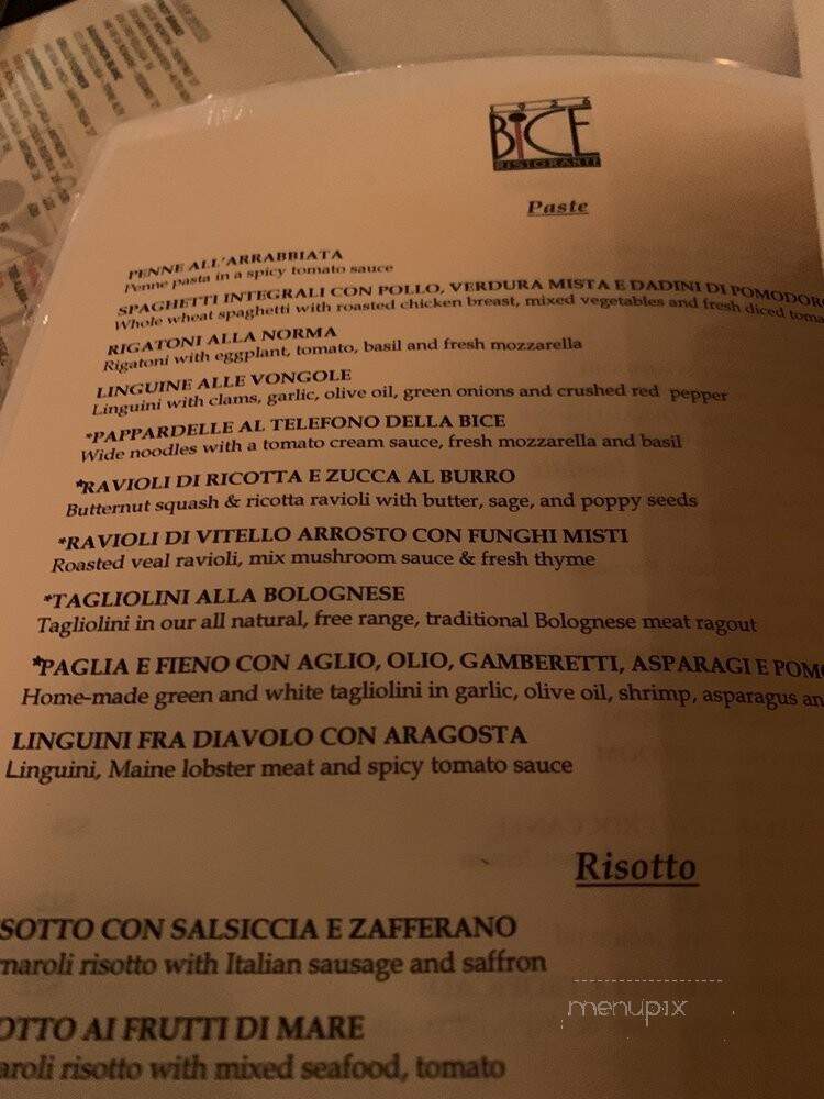 Bice - Palm Beach, FL menu_pic