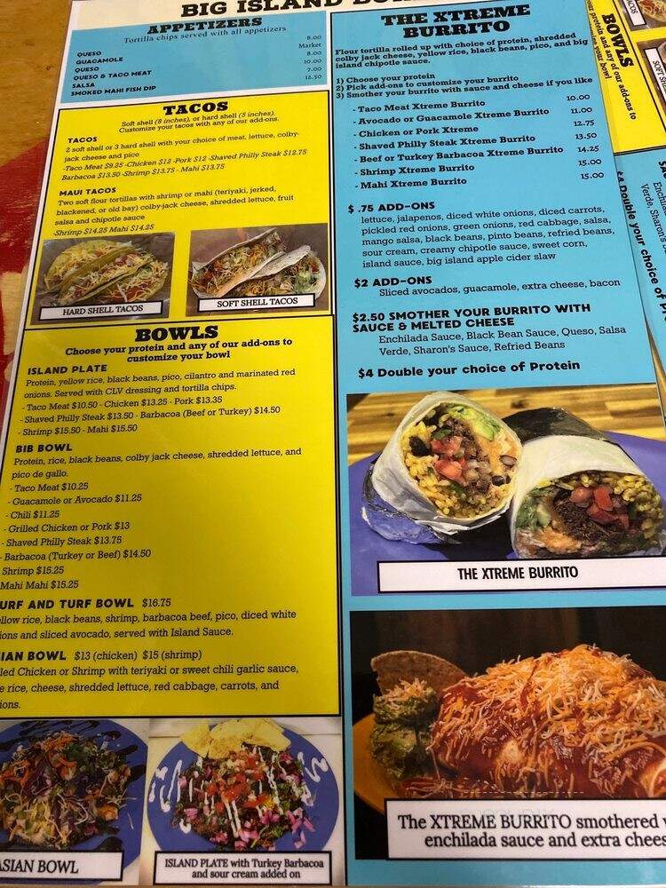 Big Island Burritos - Indialantic, FL menu_pic