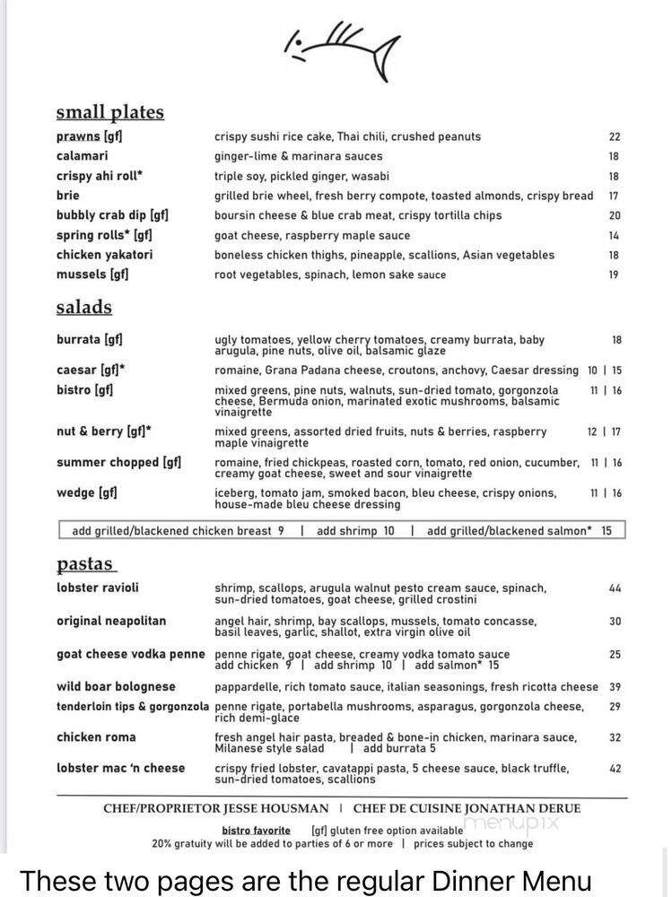 Bistro 821 - Naples, FL menu_pic