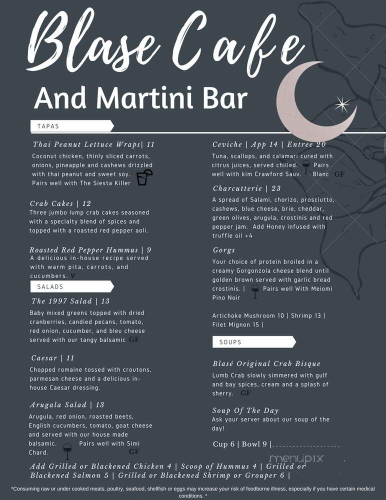 Blase Cafe - Sarasota, FL menu_pic